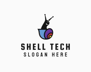 Garden Snail Shell logo design