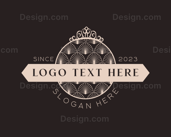 Luxury Feminine Floral Crown Logo