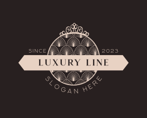 Luxury Feminine Floral Crown logo design