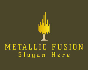 Metallic Gold Tree logo
