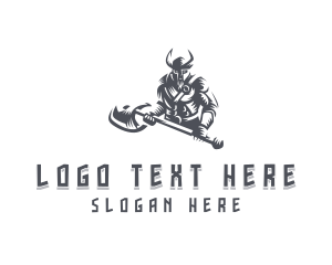 Viking Barbarian Warrior logo