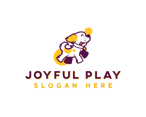 Dog Playful Pet logo design