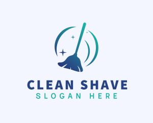 Housekeeping Clean Mop logo design