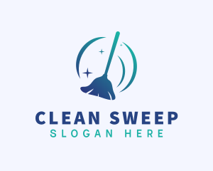 Housekeeping Clean Mop logo design