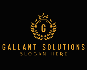 Golden Luxury Crown logo design