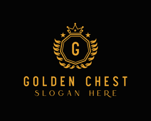 Golden Luxury Crown logo design