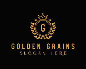 Golden Luxury Crown logo design