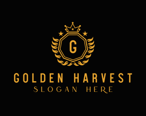 Golden Luxury Crown logo design