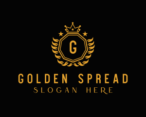 Golden Luxury Crown logo design