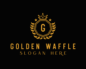 Golden Luxury Crown logo design