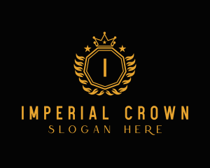 Golden Luxury Crown logo design