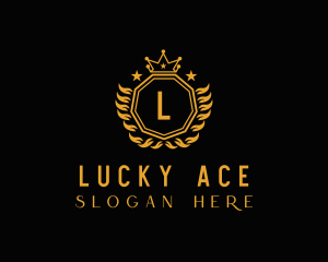 Golden Luxury Crown logo design