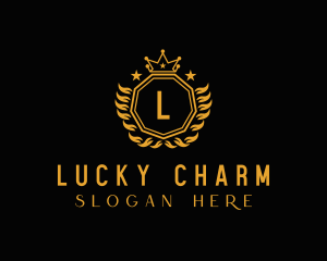 Golden Luxury Crown logo design