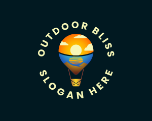 Hot Air Balloon Travel logo design