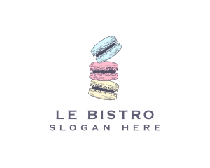 Sweet Macaron Dessert logo design