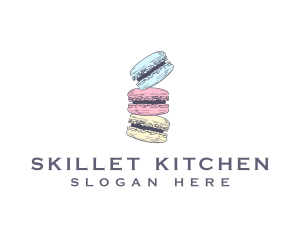 Sweet Macaron Dessert logo design