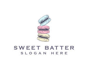 Sweet Macaron Dessert logo design