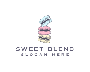 Sweet Macaron Dessert logo design