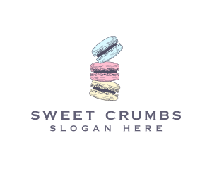 Sweet Macaron Dessert logo design