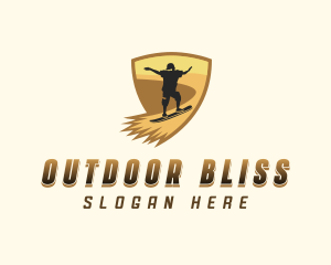 Adventure Sandboarding Man logo design