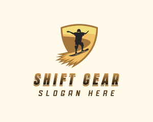 Adventure Sandboarding Man logo design