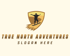 Adventure Sandboarding Man logo design