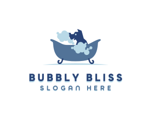 Dog Bath Grooming logo design