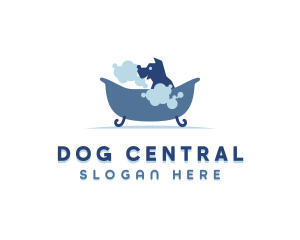 Dog Bath Grooming logo design