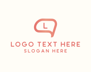 Social Media - Pink Social App Letter logo design