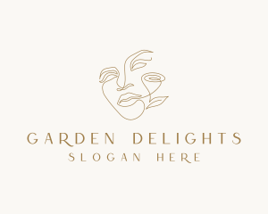 Flower Beauty Woman logo design