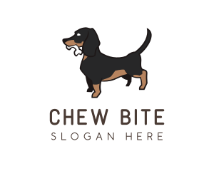Dachshund Chewing Bone logo