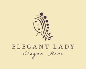 Hair Leaves Lady  logo