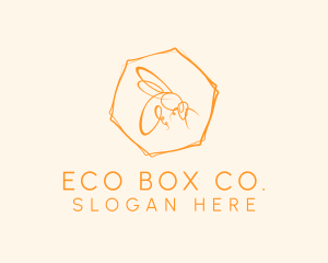 Hexagon Bee Farm logo design