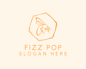 Hexagon Bee Farm logo design