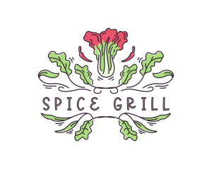 Spice Kimchi Cabbage logo design