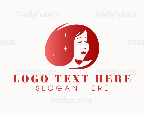 Woman Hair Styling Logo