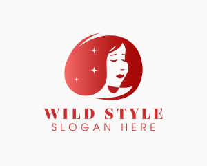 Woman Hair Styling logo design