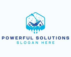 Residential Roof Power Washing logo design