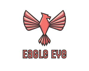 Pink Eagle Bird logo