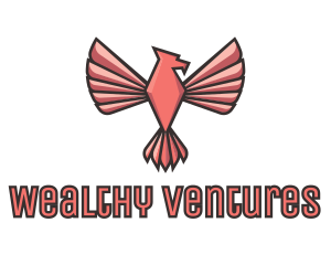 Pink Eagle Bird logo design