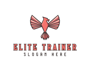 Pink Eagle Bird logo design