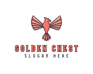 Pink Eagle Bird logo design