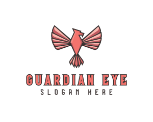 Pink Eagle Bird logo design