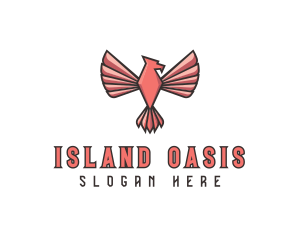 Pink Eagle Bird logo design