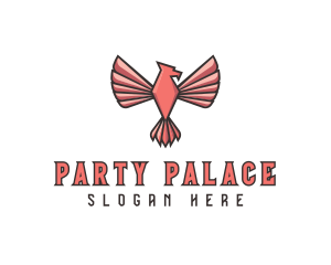 Pink Eagle Bird logo design