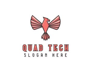 Pink Eagle Bird logo design