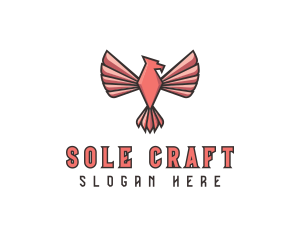 Pink Eagle Bird logo design