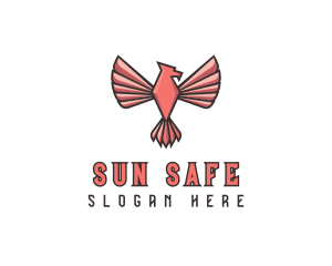 Pink Eagle Bird logo design