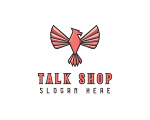 Pink Eagle Bird logo design