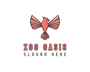 Pink Eagle Bird logo design